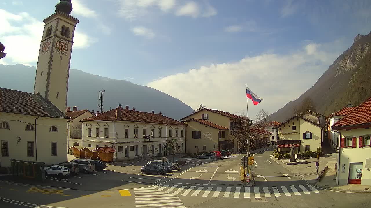 Webcam en direct du centre-ville de Kobarid – Vallée de la Soča – Slovénie