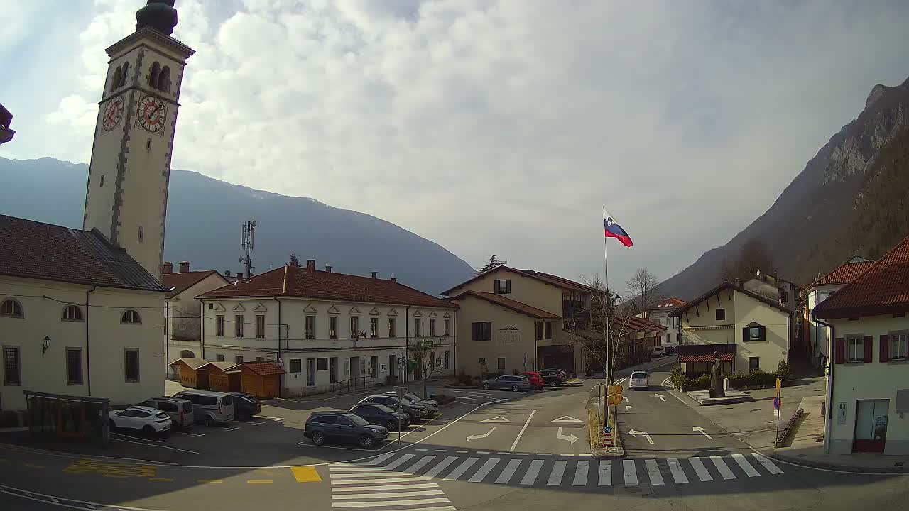 Live webcam Kobarid – Caporetto centro città – Valle dell’Isonzo – Slovenia