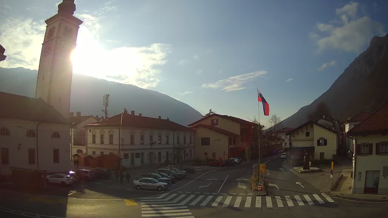 Live-Webcam Stadtzentrum von Kobarid – Soča-Tal – Slowenien