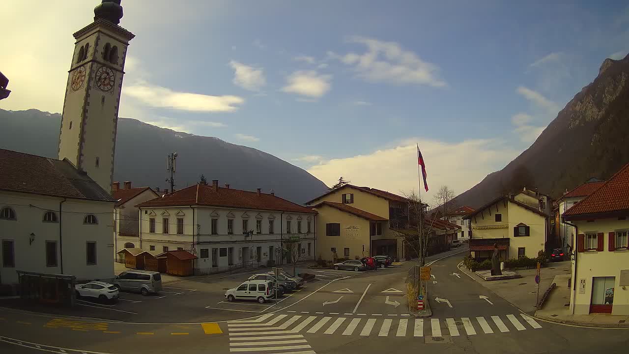 Webcam en direct du centre-ville de Kobarid – Vallée de la Soča – Slovénie