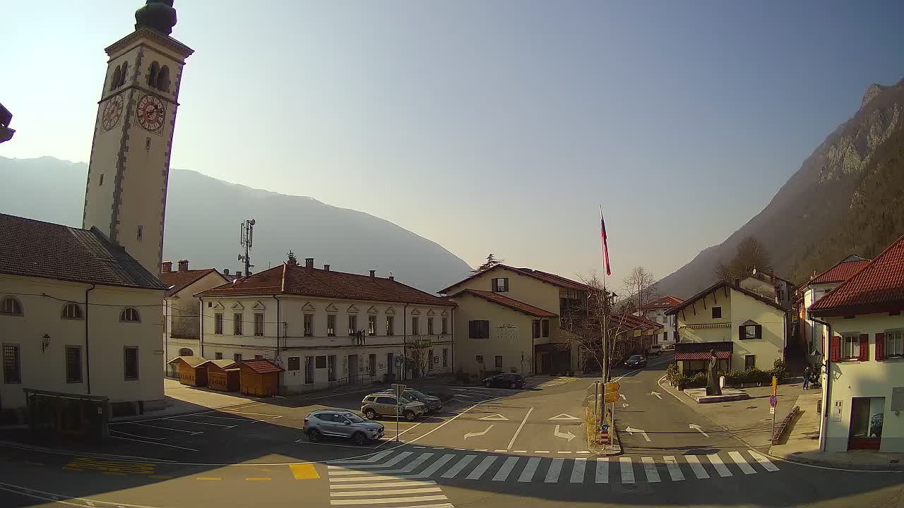 Live-Webcam Stadtzentrum von Kobarid – Soča-Tal – Slowenien