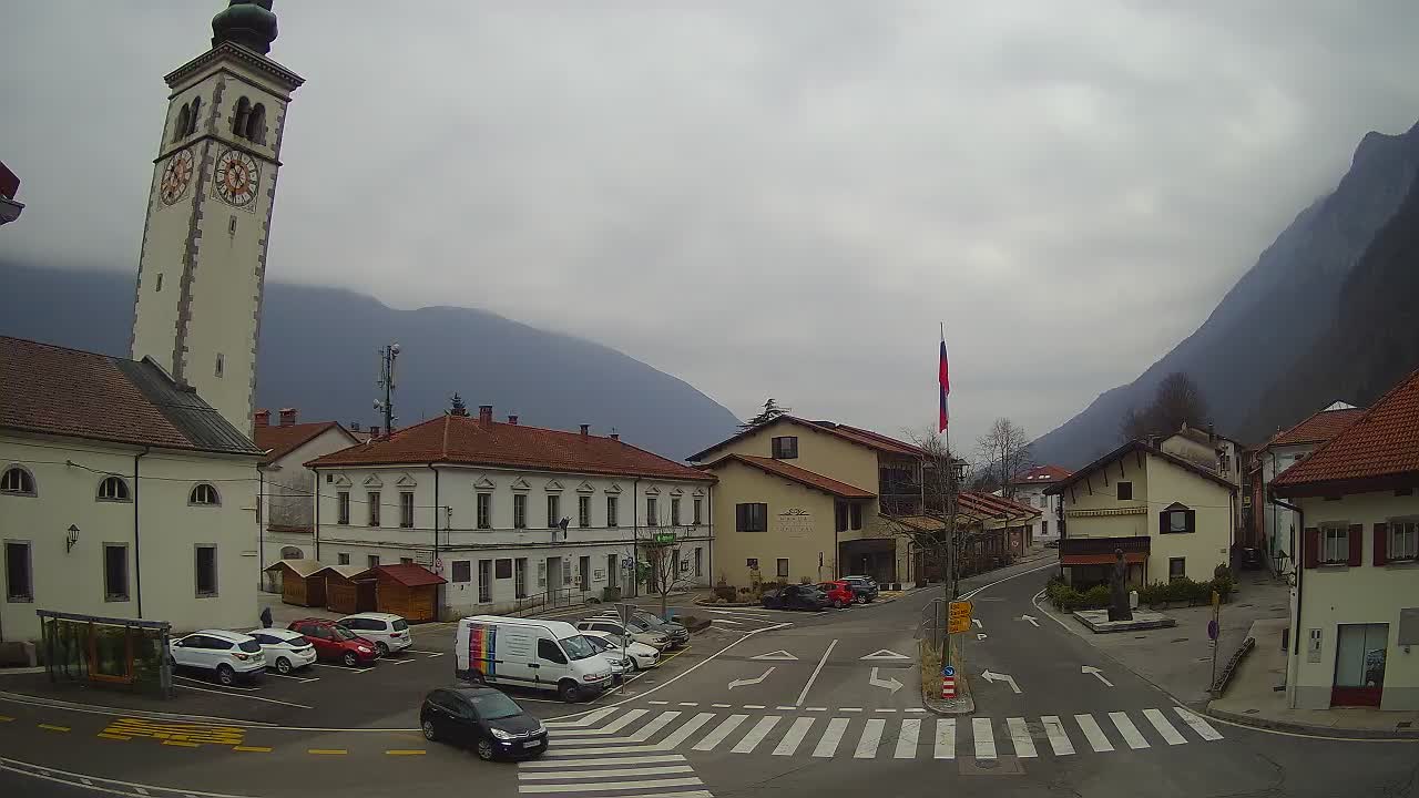 Webcam en direct du centre-ville de Kobarid – Vallée de la Soča – Slovénie