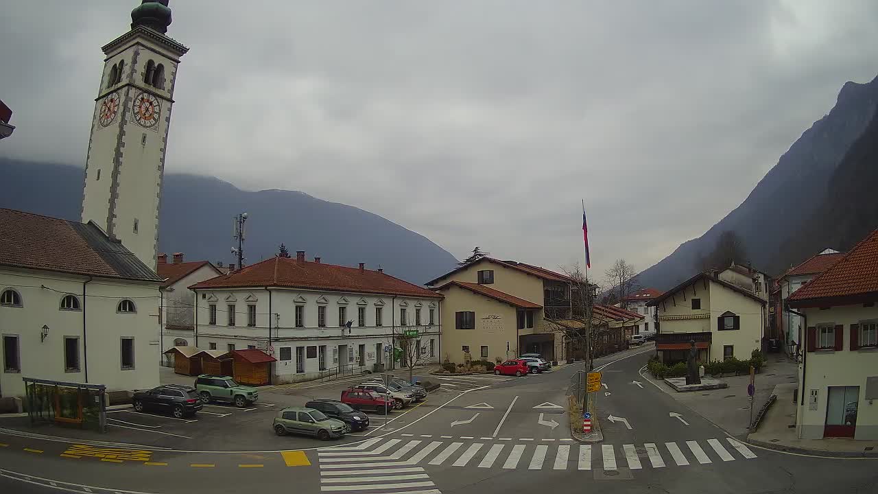 Live-Webcam Stadtzentrum von Kobarid – Soča-Tal – Slowenien