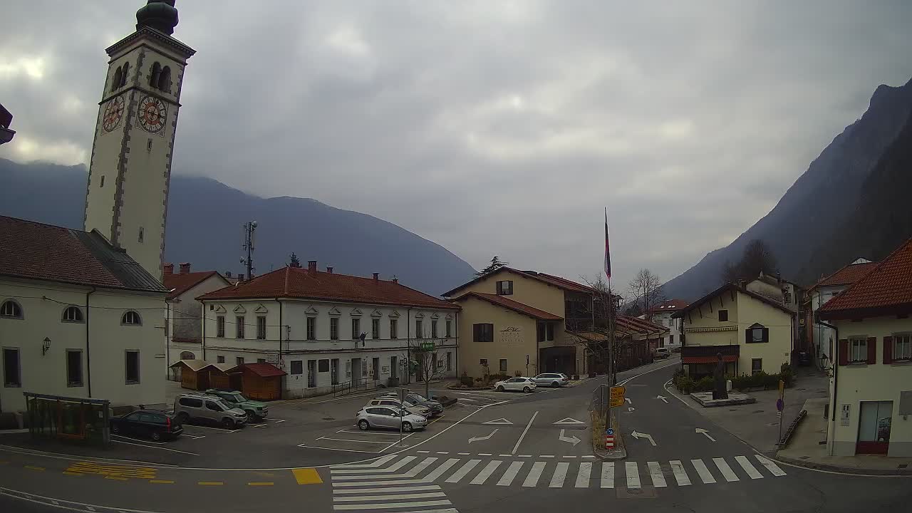 Live-Webcam Stadtzentrum von Kobarid – Soča-Tal – Slowenien