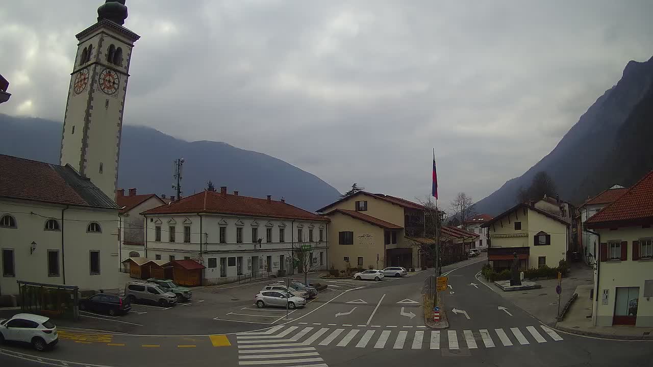 Live-Webcam Stadtzentrum von Kobarid – Soča-Tal – Slowenien