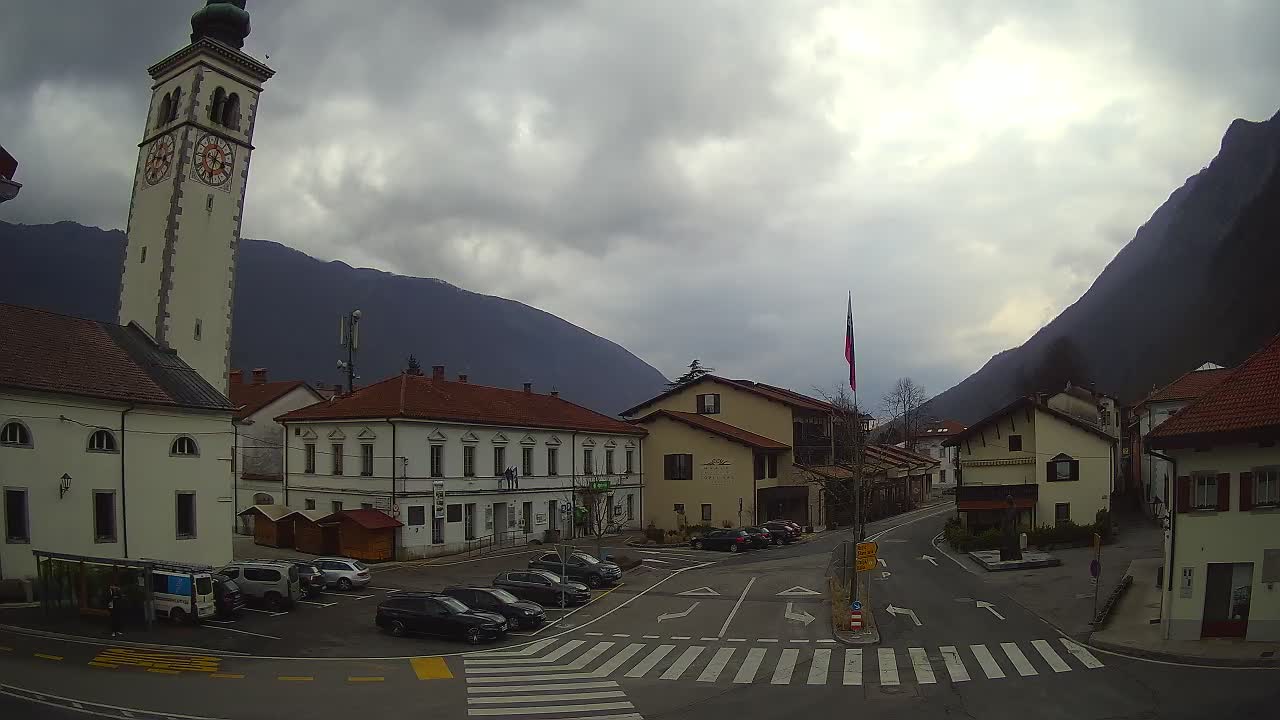 Live-Webcam Stadtzentrum von Kobarid – Soča-Tal – Slowenien