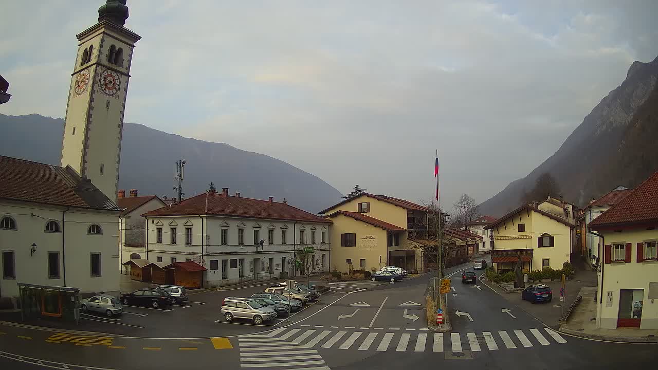 Live-Webcam Stadtzentrum von Kobarid – Soča-Tal – Slowenien