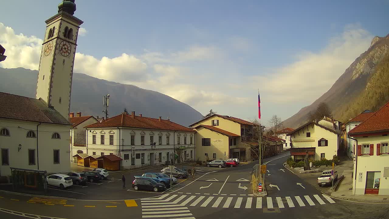 Live-Webcam Stadtzentrum von Kobarid – Soča-Tal – Slowenien