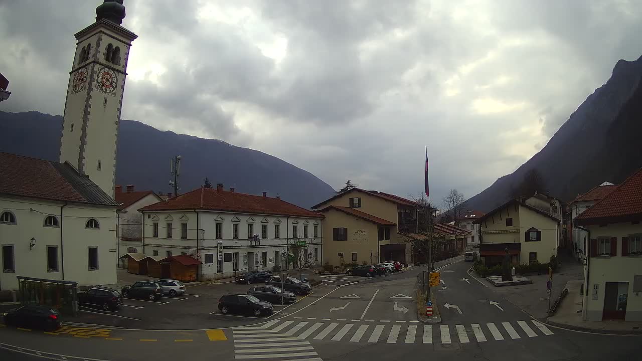 Webcam en direct du centre-ville de Kobarid – Vallée de la Soča – Slovénie