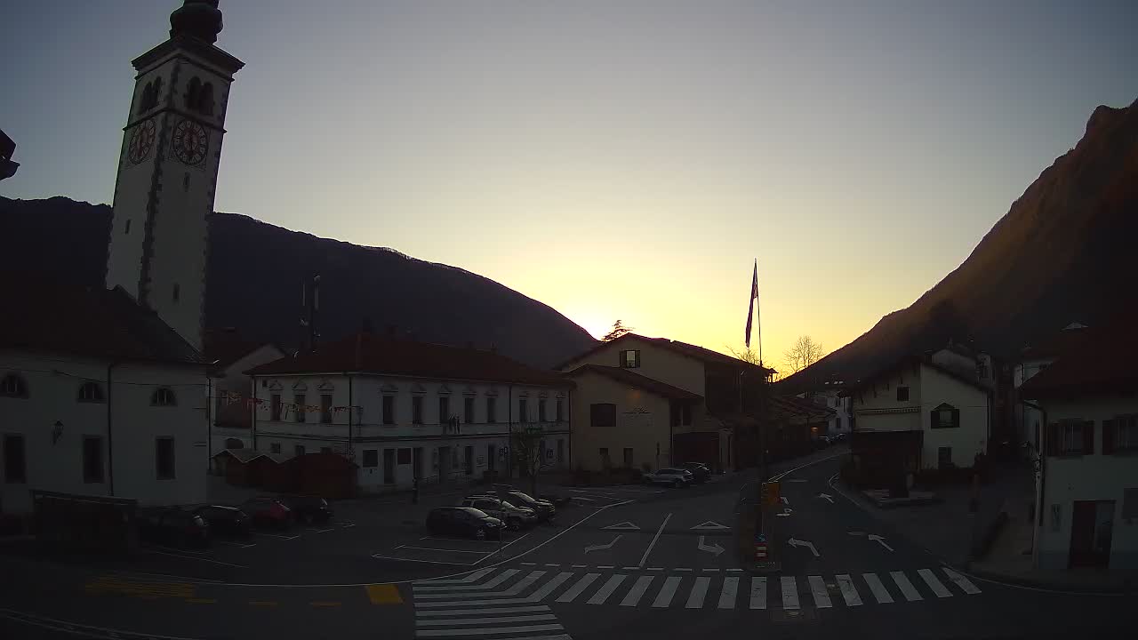 Live-Webcam Stadtzentrum von Kobarid – Soča-Tal – Slowenien