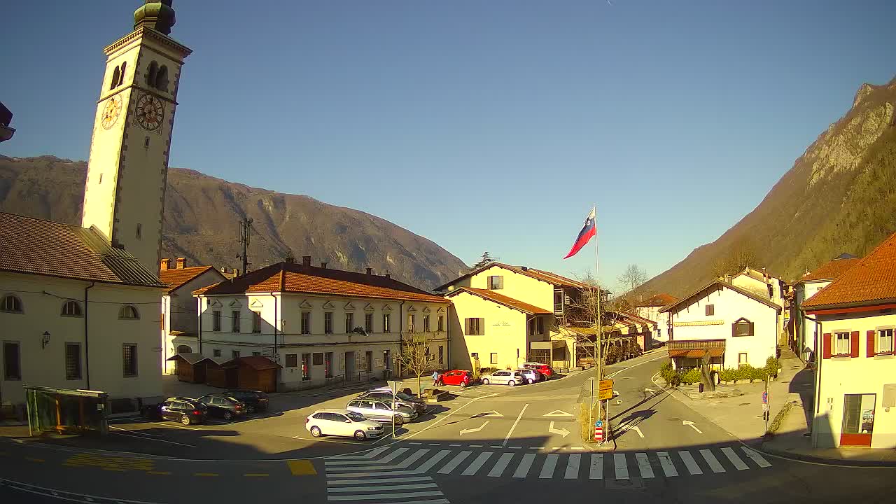 Live-Webcam Stadtzentrum von Kobarid – Soča-Tal – Slowenien