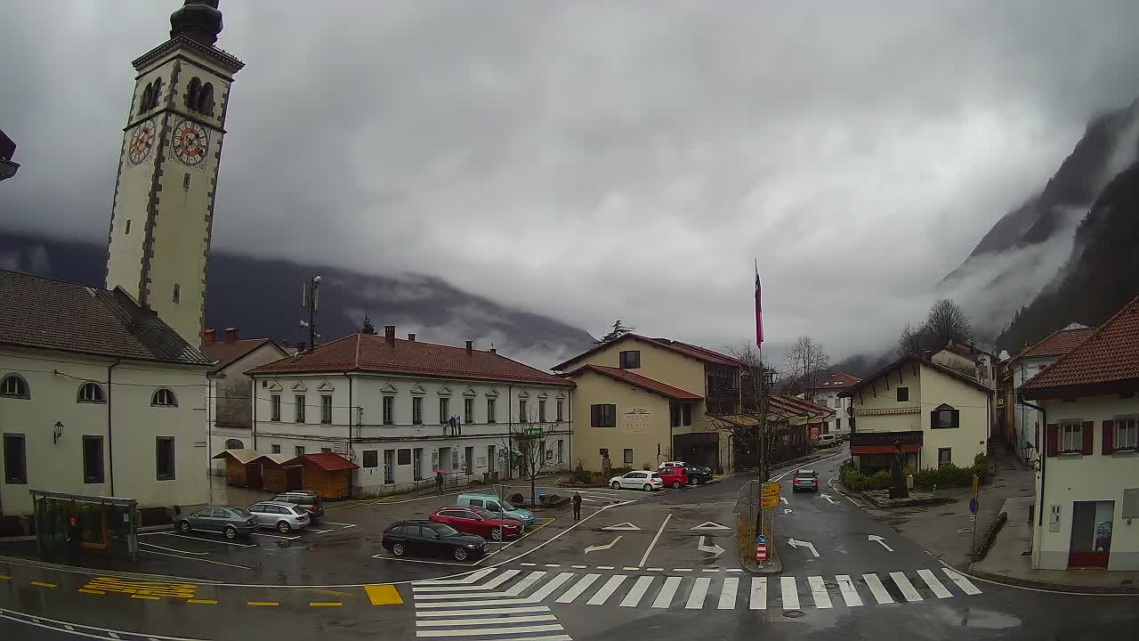 Spletna kamera Kobarid center mesta – dolina Soče – Slovenija