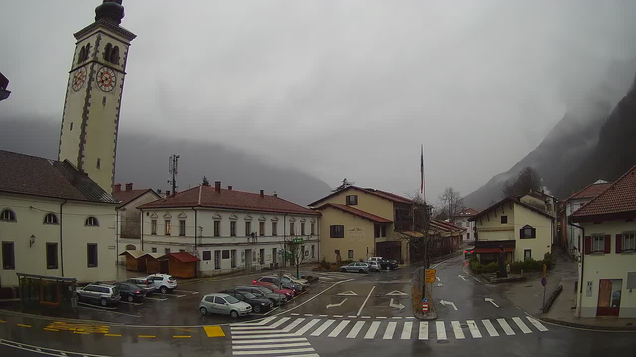 Webcam en direct du centre-ville de Kobarid – Vallée de la Soča – Slovénie