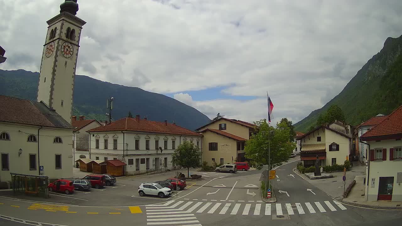 Webcam en direct du centre-ville de Kobarid – Vallée de la Soča – Slovénie