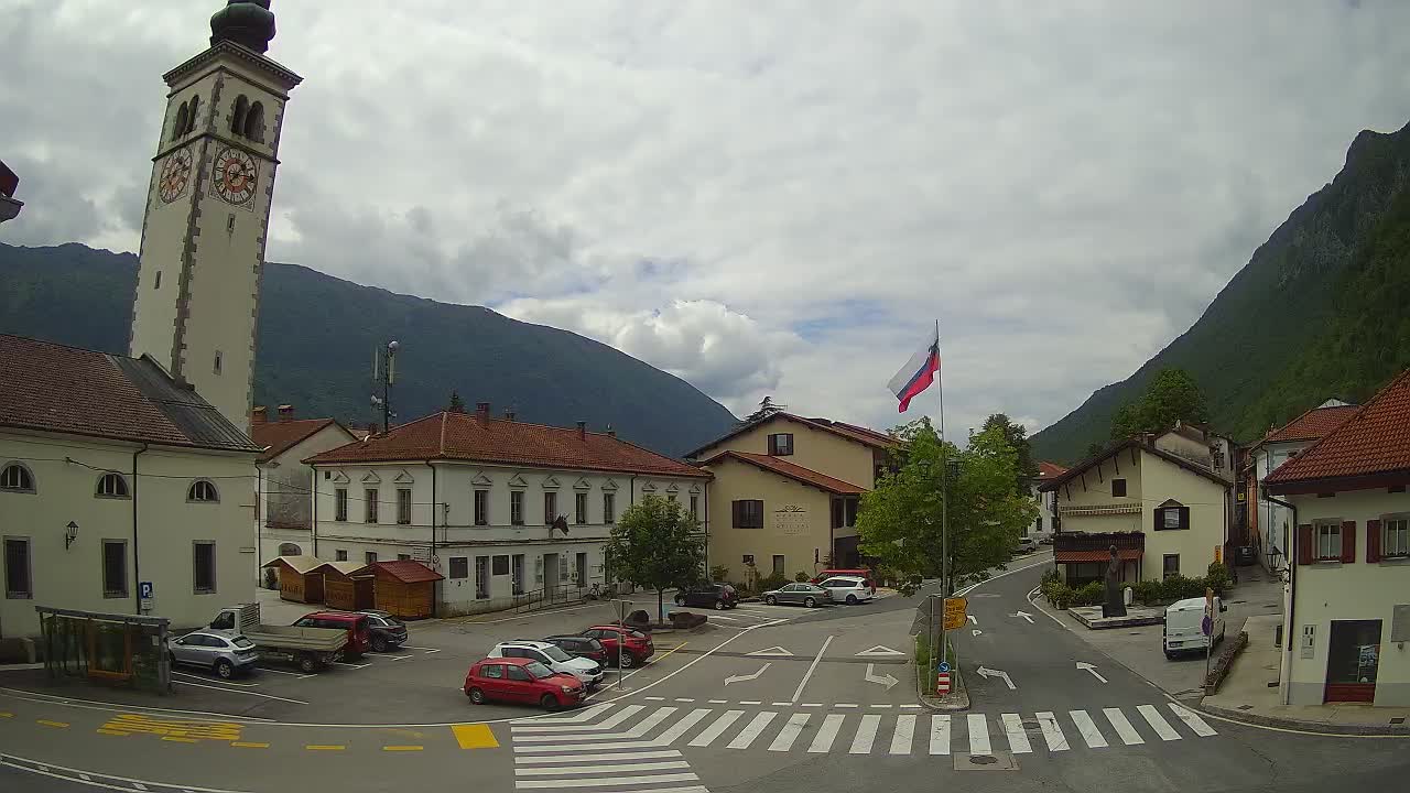 Live webcam Kobarid – Caporetto centro città – Valle dell’Isonzo – Slovenia