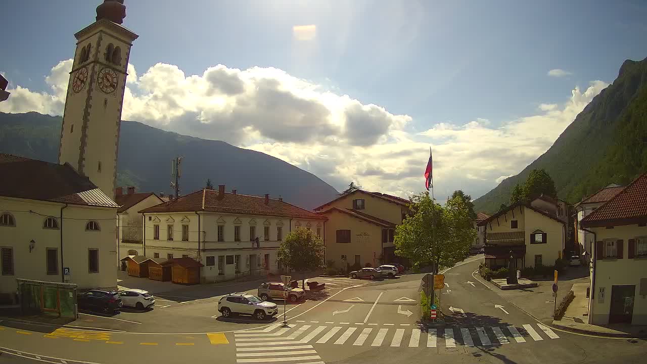 Live webcam Kobarid – Caporetto centro città – Valle dell’Isonzo – Slovenia