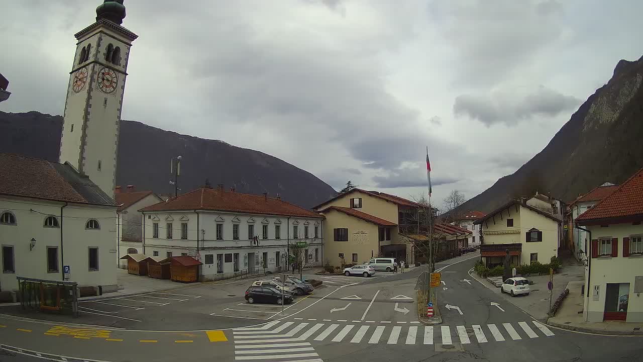 Live webcam Kobarid – Caporetto centro città – Valle dell’Isonzo – Slovenia