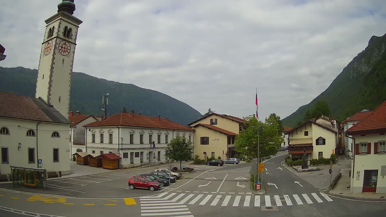 Live webcam Kobarid – Caporetto centro città – Valle dell’Isonzo – Slovenia