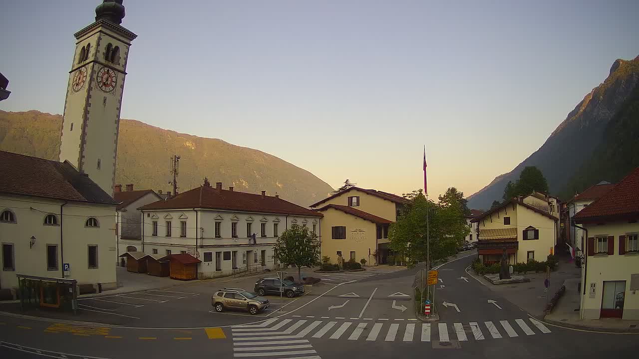 Live-Webcam Stadtzentrum von Kobarid – Soča-Tal – Slowenien