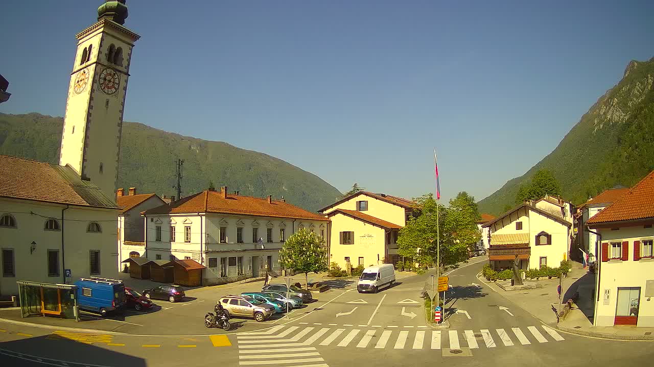 Live-Webcam Stadtzentrum von Kobarid – Soča-Tal – Slowenien