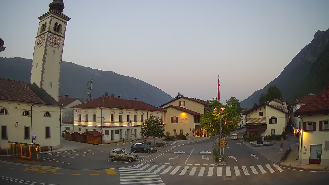 Live-Webcam Stadtzentrum von Kobarid – Soča-Tal – Slowenien