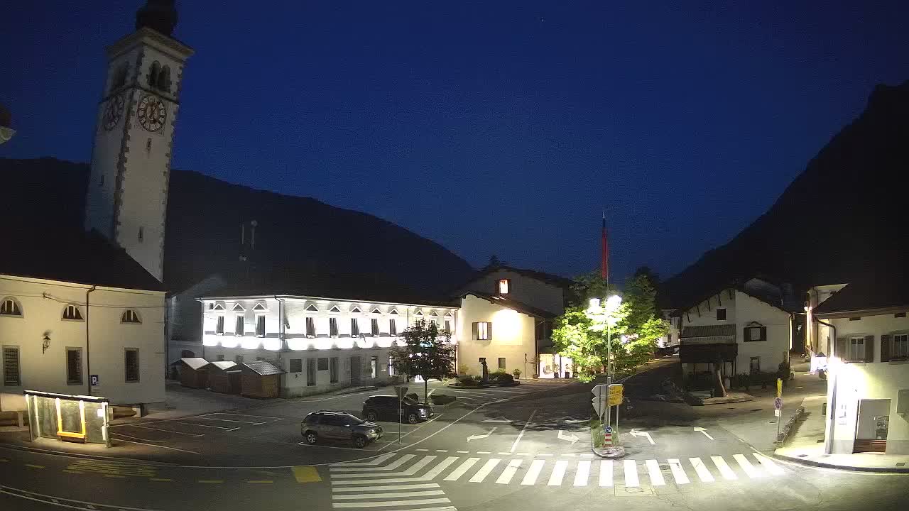 Live-Webcam Stadtzentrum von Kobarid – Soča-Tal – Slowenien