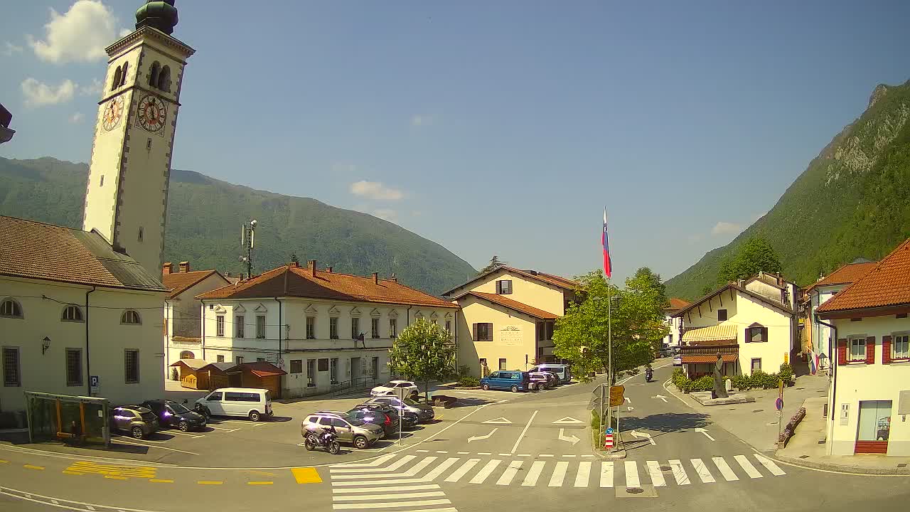 Live webcam Kobarid – Caporetto centro città – Valle dell’Isonzo – Slovenia