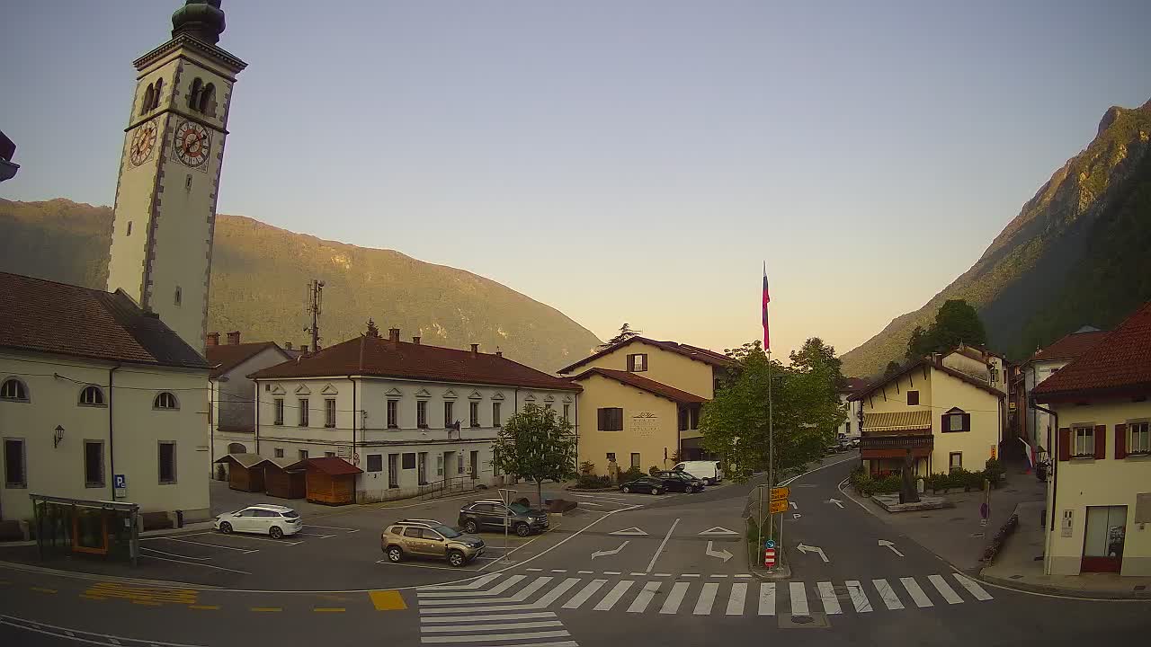 Live webcam Kobarid – Caporetto centro città – Valle dell’Isonzo – Slovenia