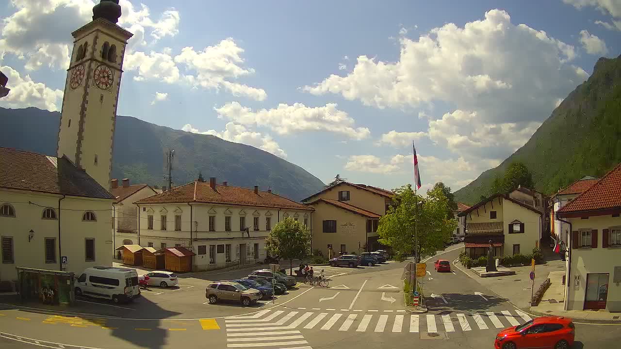 Live-Webcam Stadtzentrum von Kobarid – Soča-Tal – Slowenien