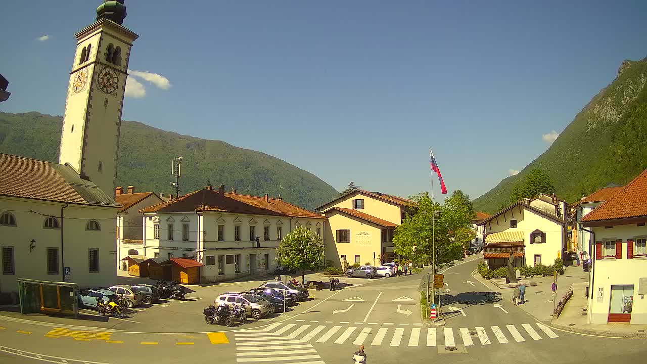 Live-Webcam Stadtzentrum von Kobarid – Soča-Tal – Slowenien