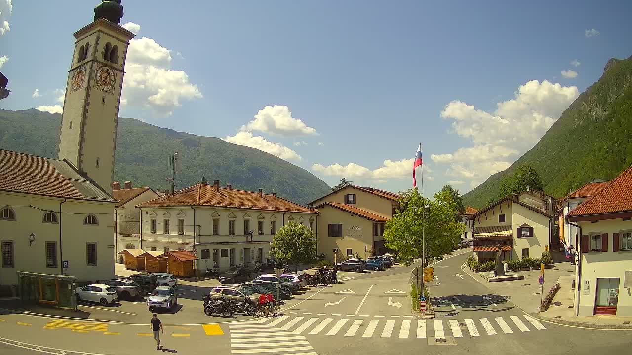 Live webcam Kobarid – Caporetto centro città – Valle dell’Isonzo – Slovenia