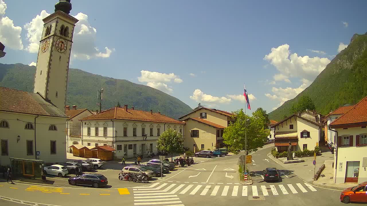 Webcam en direct du centre-ville de Kobarid – Vallée de la Soča – Slovénie