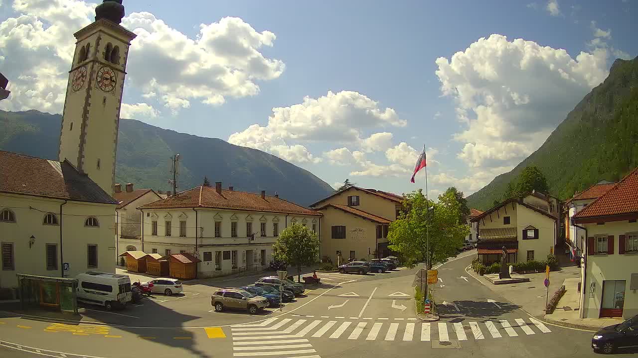 Live-Webcam Stadtzentrum von Kobarid – Soča-Tal – Slowenien