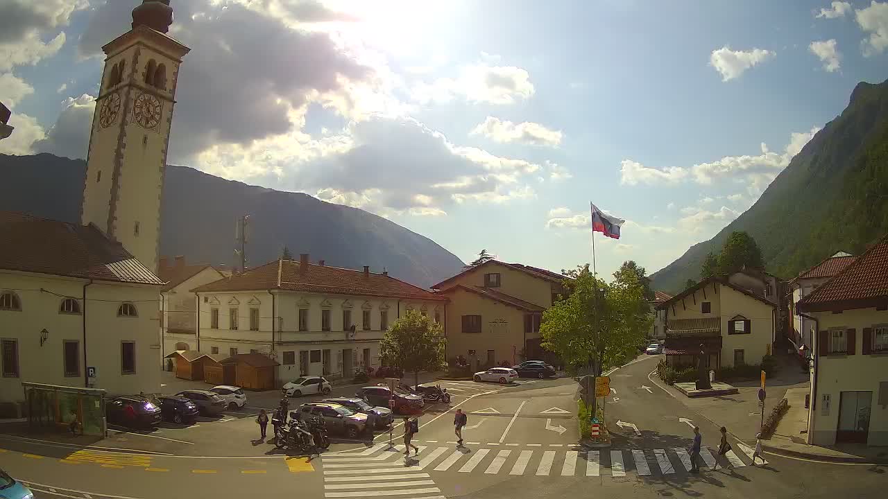 Live-Webcam Stadtzentrum von Kobarid – Soča-Tal – Slowenien