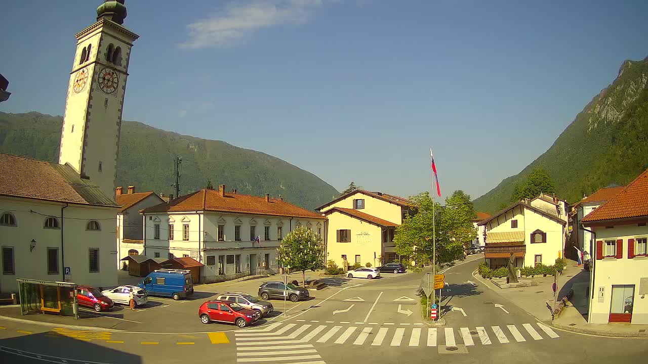 Webcam en direct du centre-ville de Kobarid – Vallée de la Soča – Slovénie