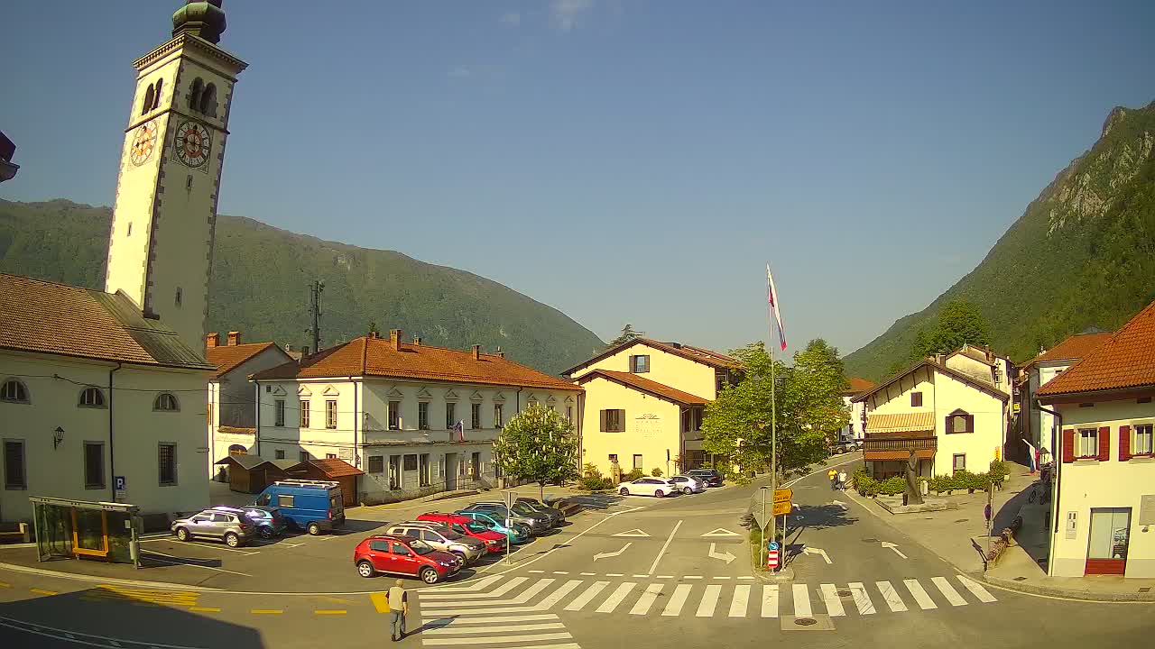 Cámara web en vivo Centro de la ciudad de Kobarid – Valle de Soča – Eslovenia