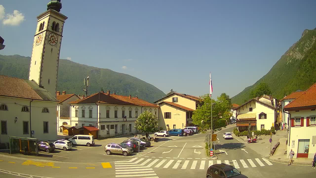 Live webcam Kobarid – Caporetto centro città – Valle dell’Isonzo – Slovenia