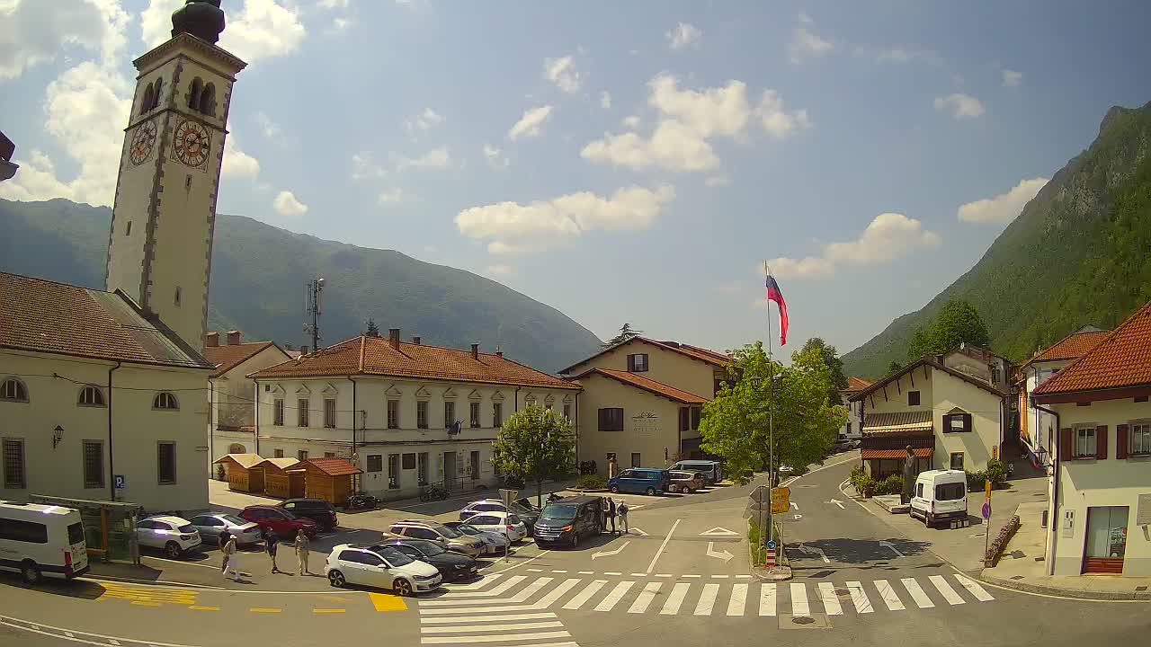 Webcam en direct du centre-ville de Kobarid – Vallée de la Soča – Slovénie