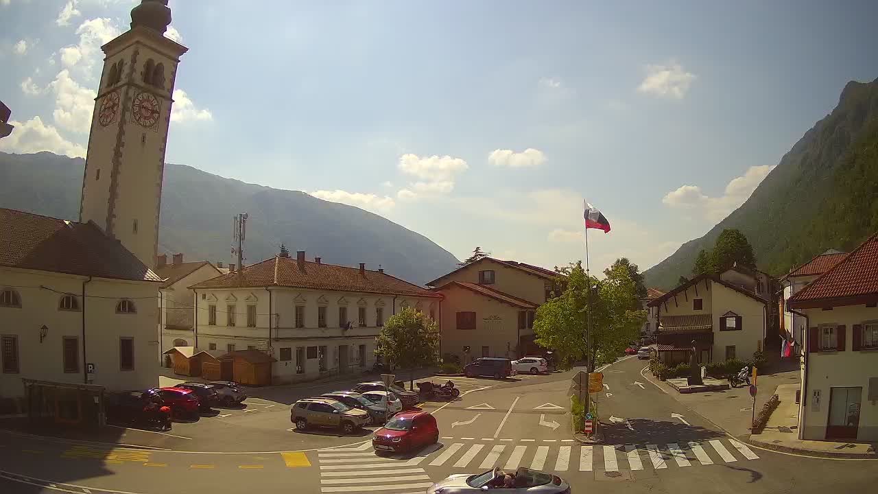 Live-Webcam Stadtzentrum von Kobarid – Soča-Tal – Slowenien