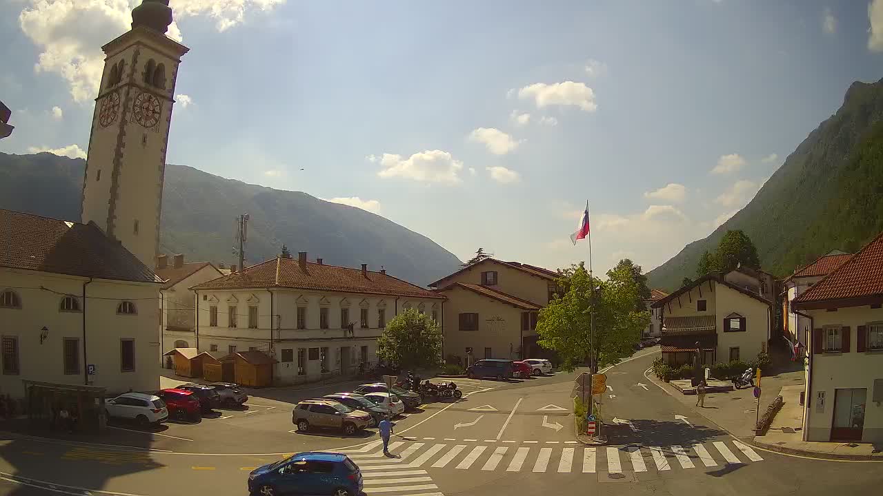 Live-Webcam Stadtzentrum von Kobarid – Soča-Tal – Slowenien