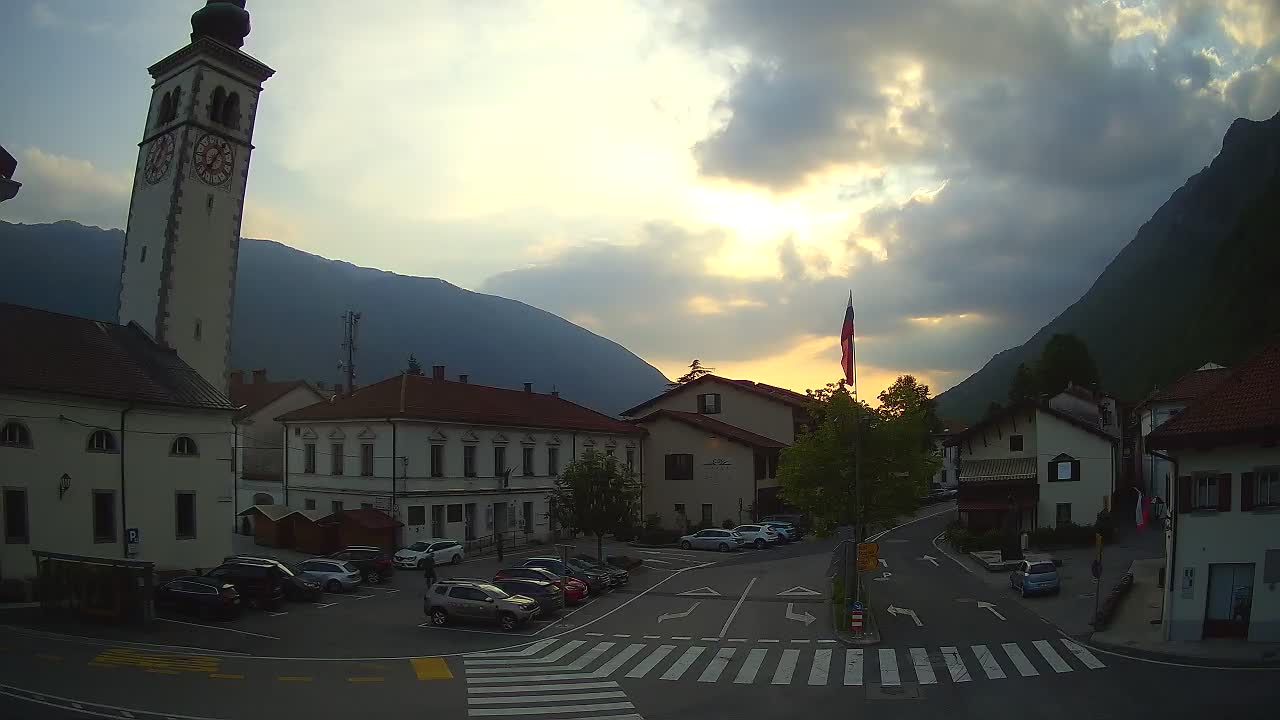Live-Webcam Stadtzentrum von Kobarid – Soča-Tal – Slowenien