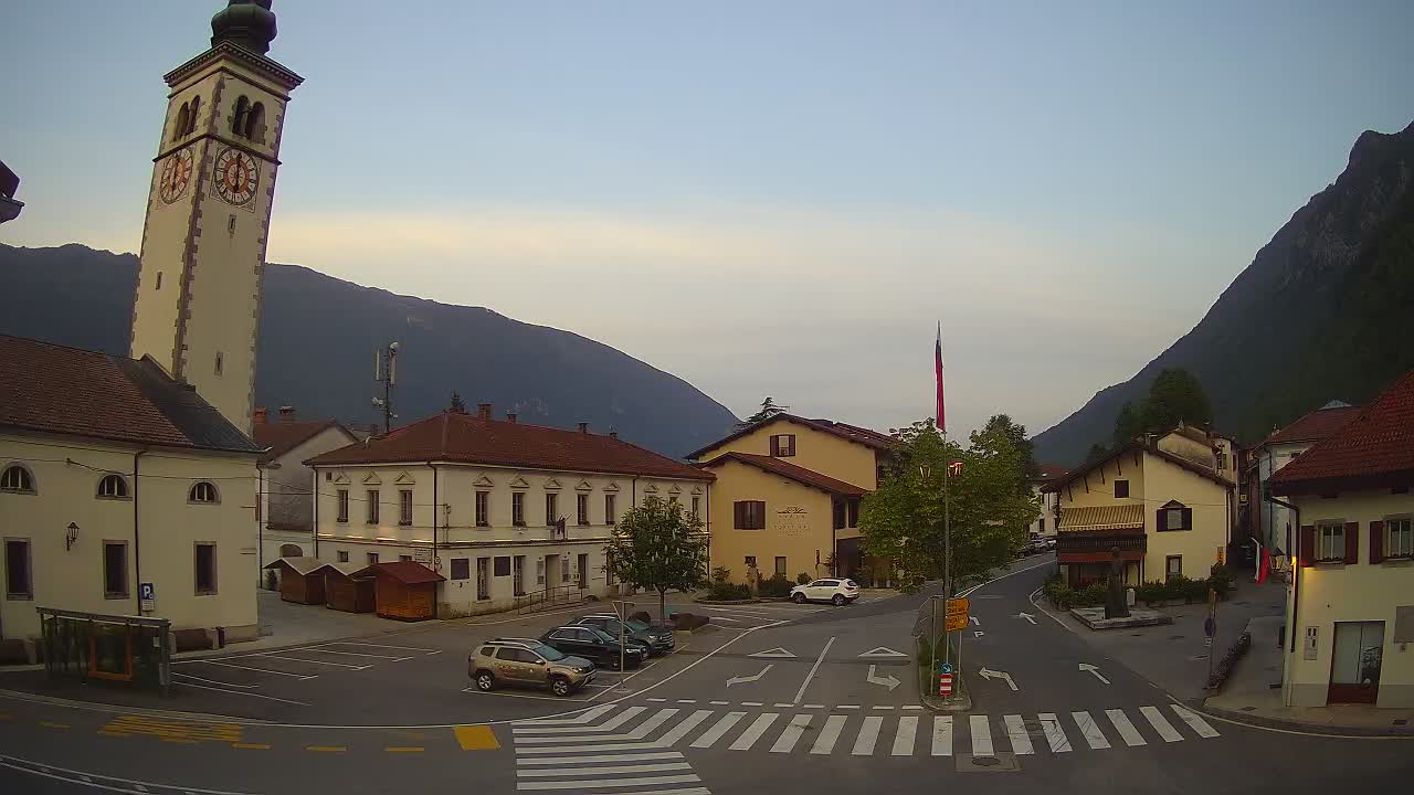 Live-Webcam Stadtzentrum von Kobarid – Soča-Tal – Slowenien
