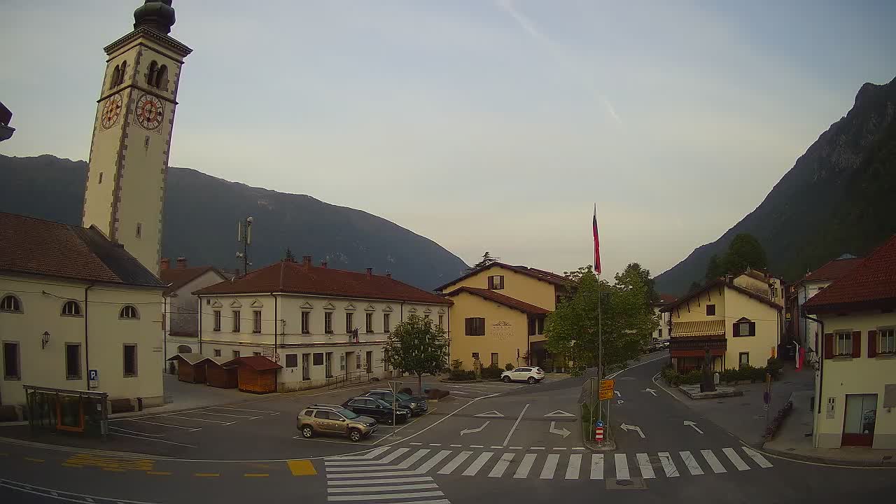 Webcam en direct du centre-ville de Kobarid – Vallée de la Soča – Slovénie