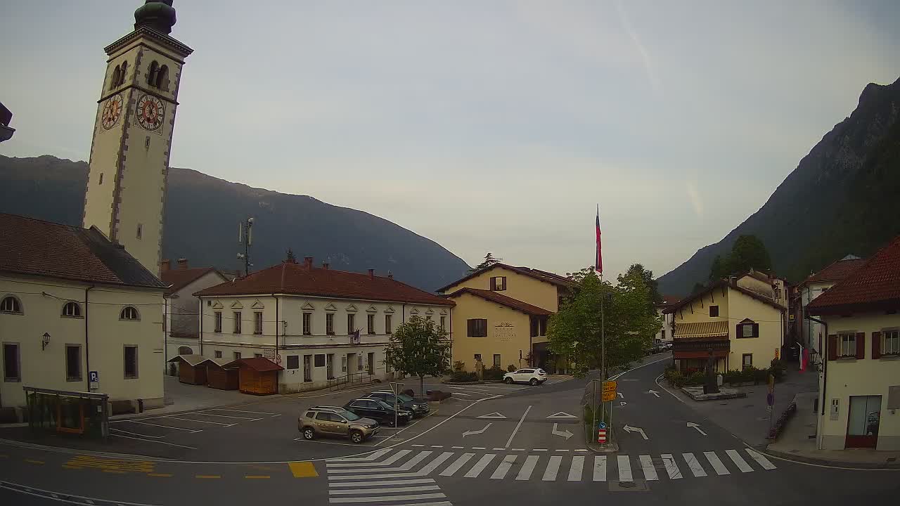 Webcam en direct du centre-ville de Kobarid – Vallée de la Soča – Slovénie