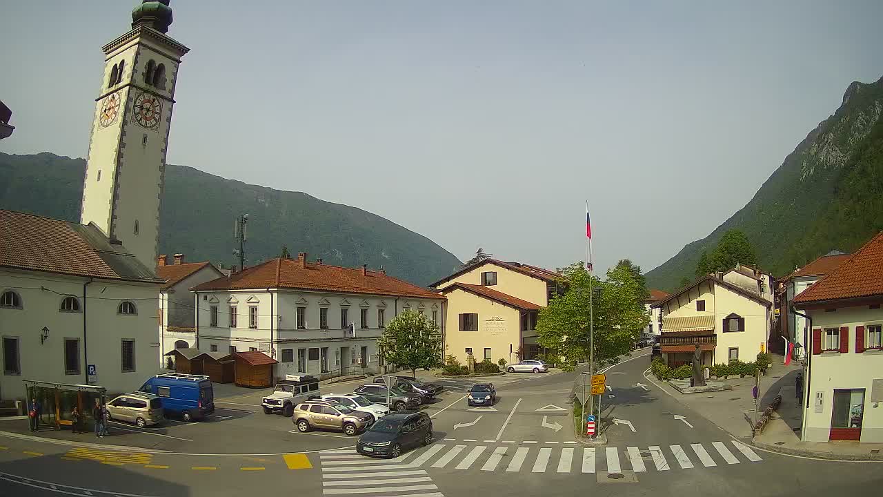 Live webcam Kobarid – Caporetto centro città – Valle dell’Isonzo – Slovenia