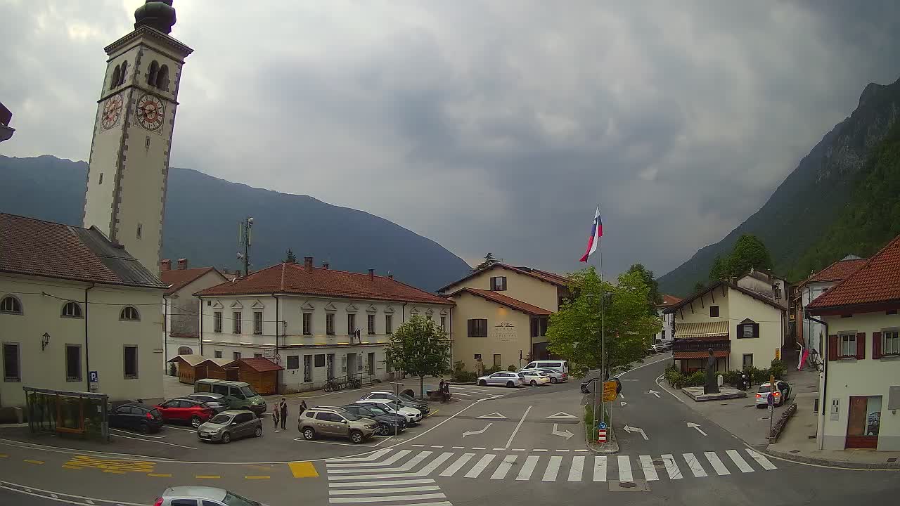 Live-Webcam Stadtzentrum von Kobarid – Soča-Tal – Slowenien