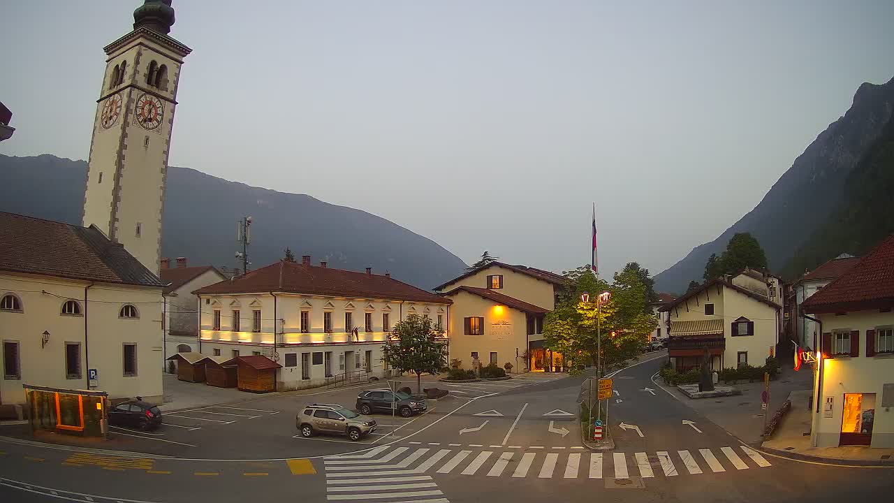 Live-Webcam Stadtzentrum von Kobarid – Soča-Tal – Slowenien