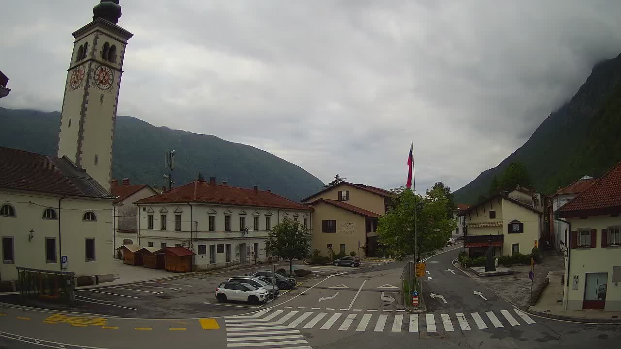 Webcam en direct du centre-ville de Kobarid – Vallée de la Soča – Slovénie