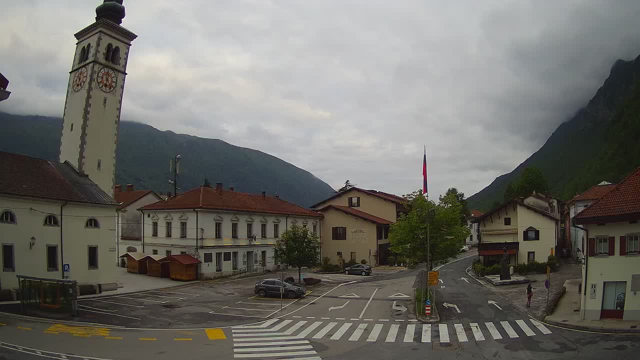 Live webcam Kobarid – Caporetto centro città – Valle dell’Isonzo – Slovenia