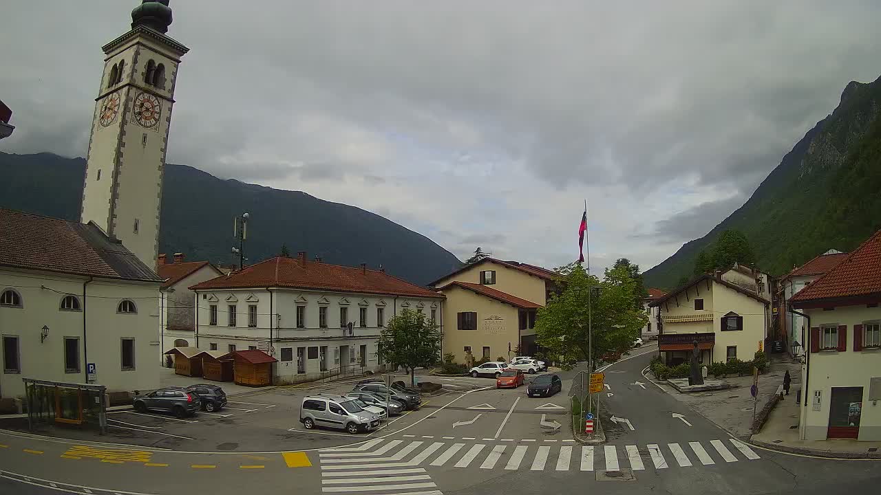 Live-Webcam Stadtzentrum von Kobarid – Soča-Tal – Slowenien